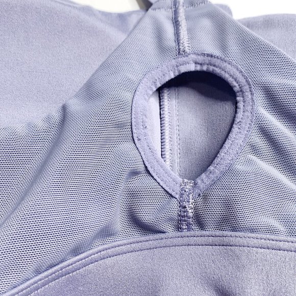 Gymshark Light Purple Full Zip Padded Sports Bra Adjustable Mesh Back Keyhole S - Picture 7 of 9